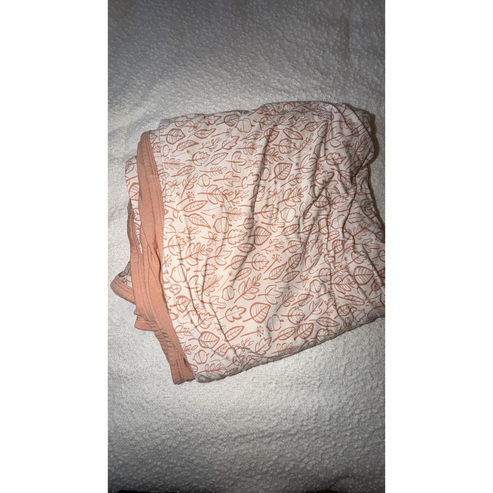 Dream Big Little Bamboo Viscose Swaddle Blanket Terracotta Leaf Floral Print
